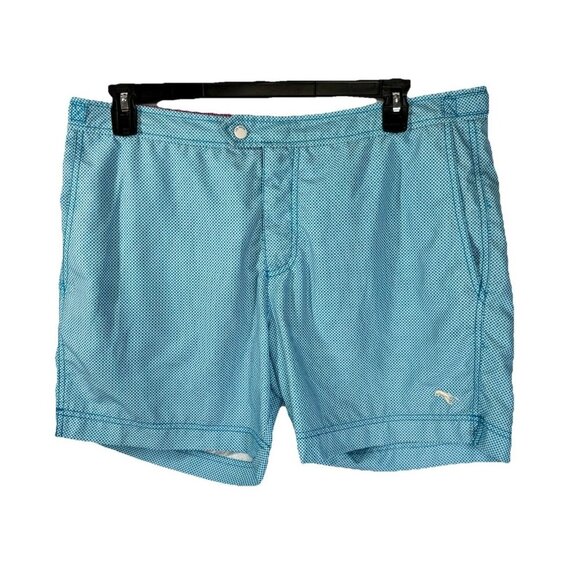 Ted Baker ‘The World's Your Lobster’ Swim Trunks Mens 5 Blue Lined Shorts 38x6 - Picture 1 of 11